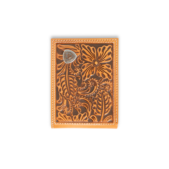 Ariat Leather Tooled Bifold Wallet
