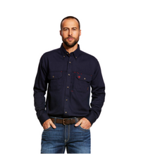 Men’s Ariat FR Solid Vent Navy Shirt