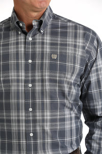 Men’s Cinch Plaid Blue/Grey Western Shirt