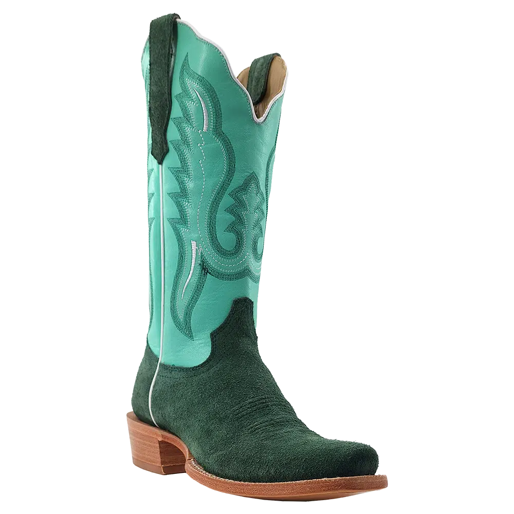 Ladies R. Watson Teal Roughout Boots