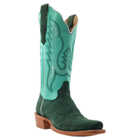 Ladies R. Watson Teal Roughout Boots