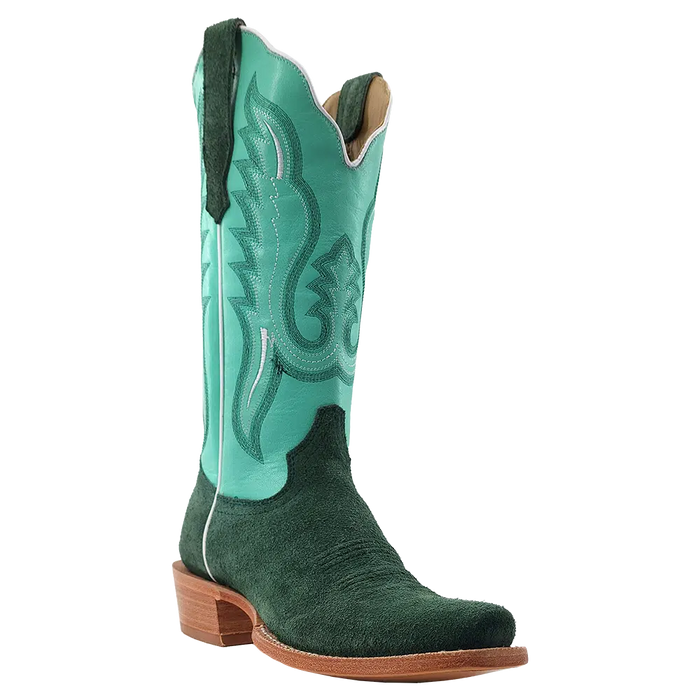 Ladies R. Watson Teal Roughout Boots