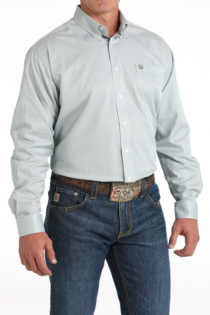 Men’s Cinch Light Green Stripe Western Shirt