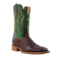 Men’s R.Watson Tobacco & Vintage Green Cowhide Boot