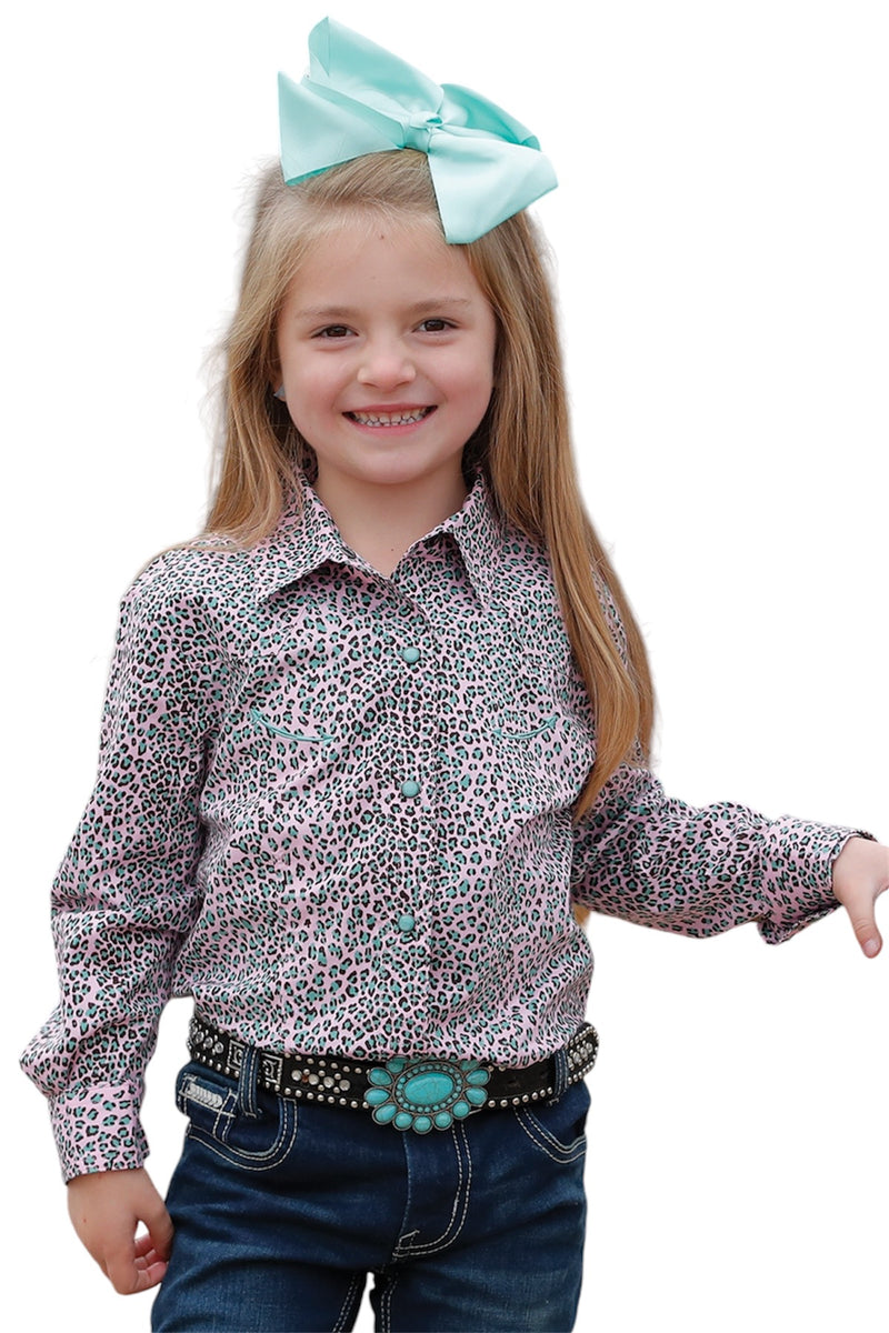 Girl’s Cinch Pink Cheetah Western Shirt