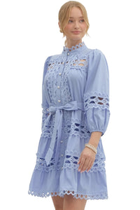 Ladies Chambray & Pearls Dress