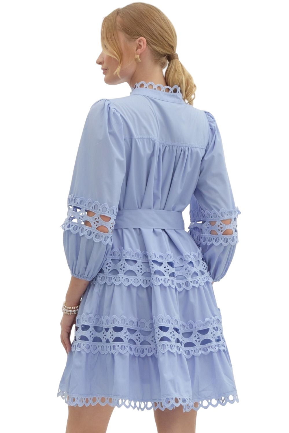 Ladies Chambray & Pearls Dress