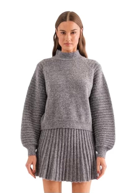 Ladies Heather Grey Gabrielle Sweater