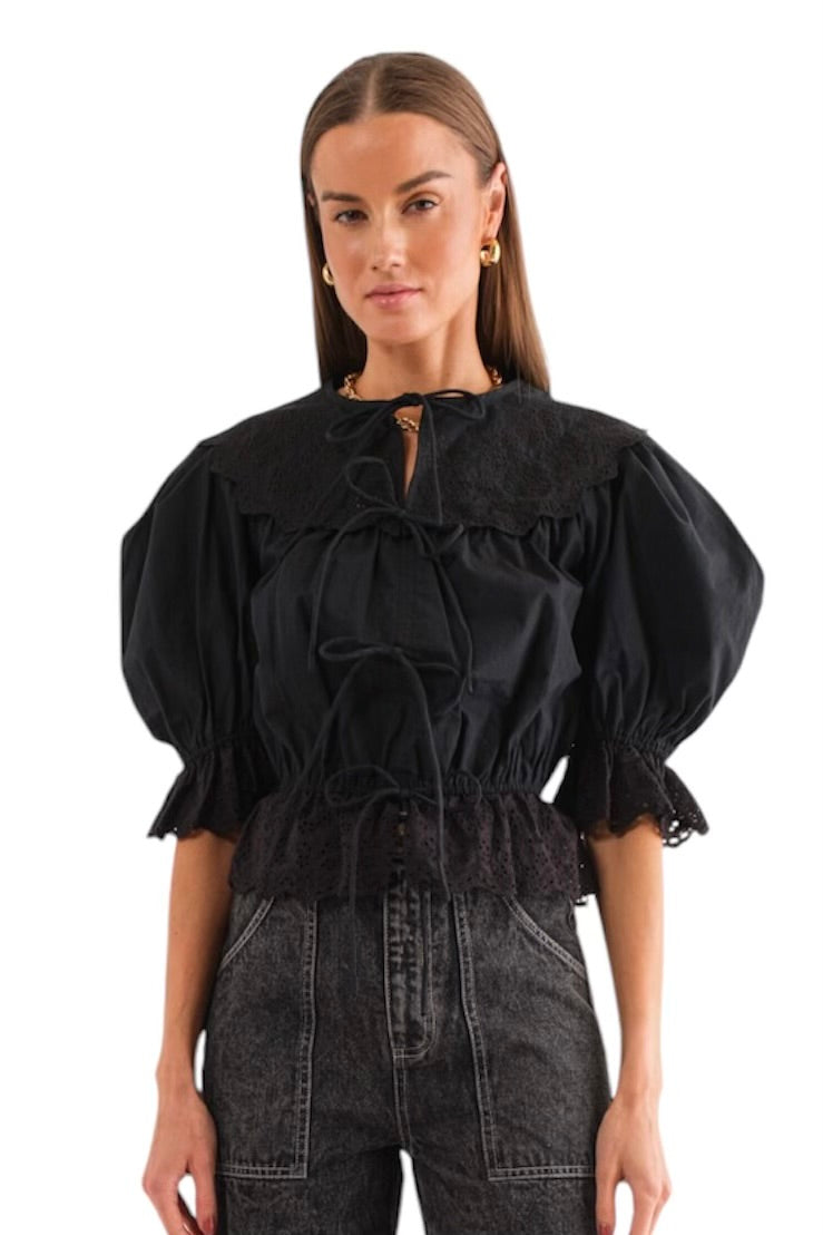 Ladies Peplum Ruffle Blouse