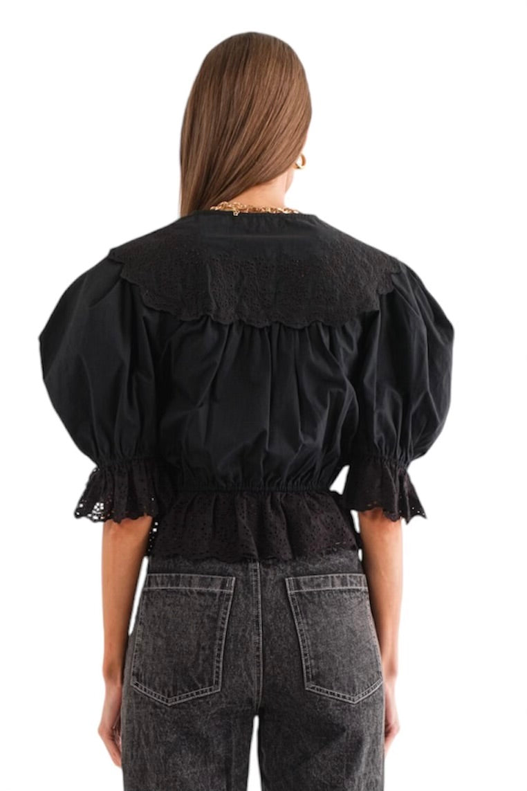 Ladies Peplum Ruffle Blouse