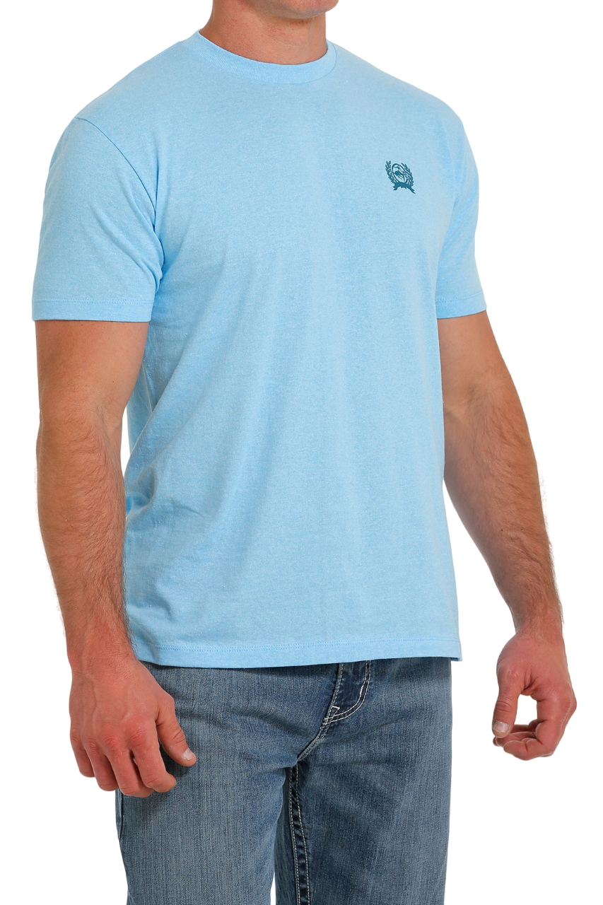 Men's Cinch Short Sleeve Tee Heather Light Blue