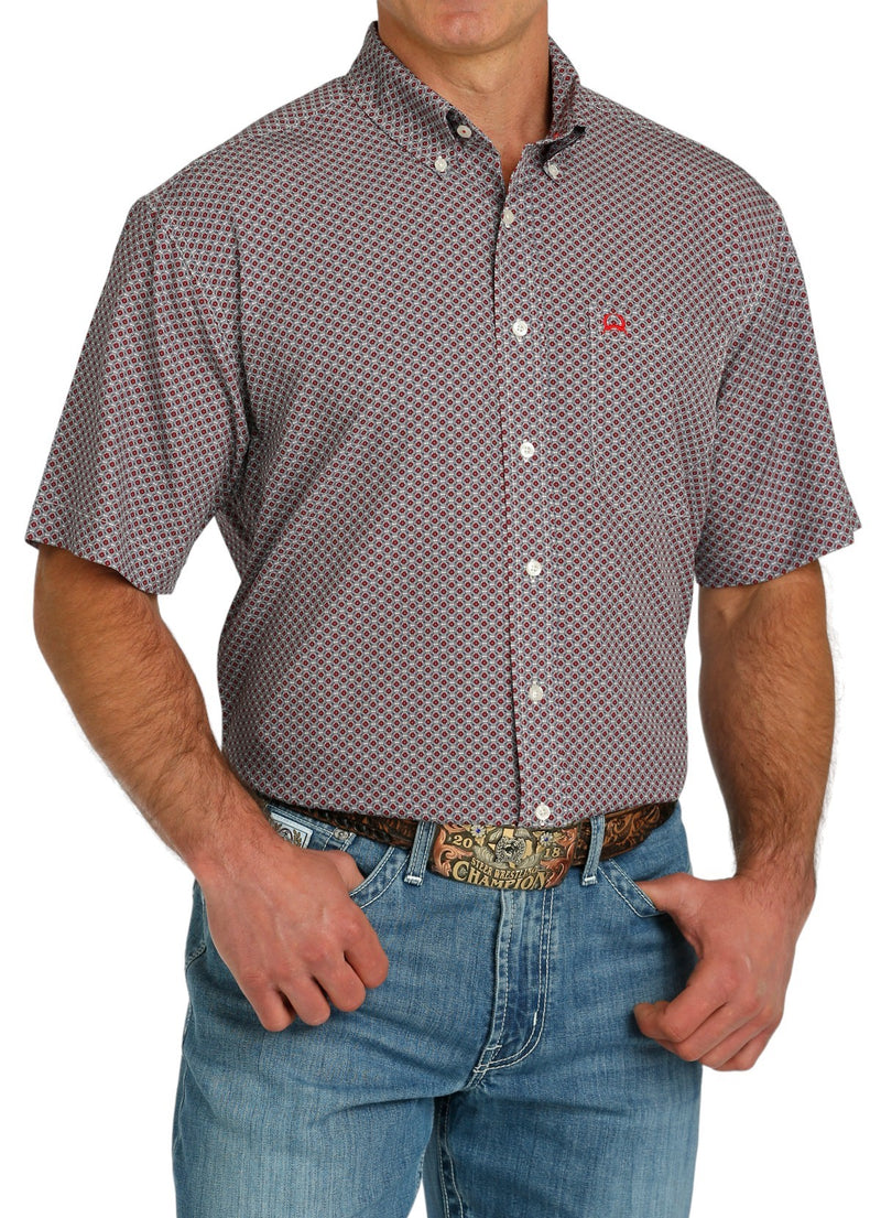 Men's Cinch Arenaflex Patterned Short Sleeve Shirt