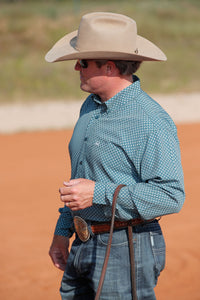 Men's Cinch Arenaflex Blue Long Sleeve Shirt