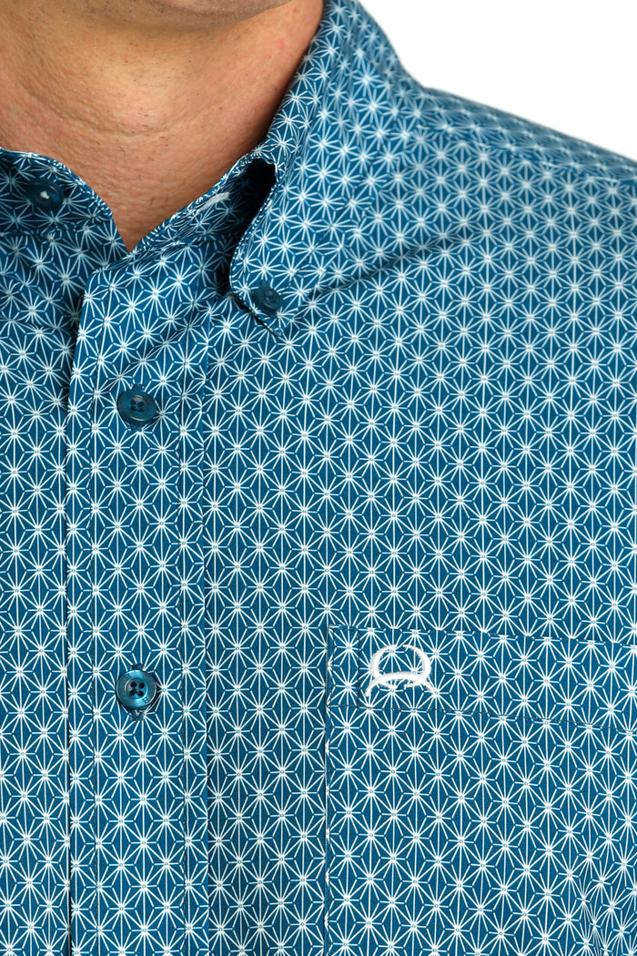 Men's Cinch Arenaflex Blue Long Sleeve Shirt