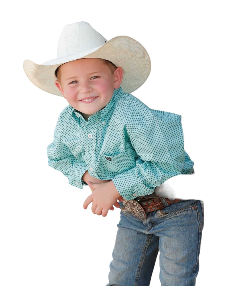 Boy's Cinch Light Blue Western Shirt