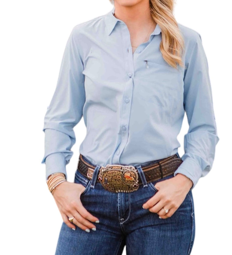 Ladies Ariat Chambray Blue VentTEX Western Shirt