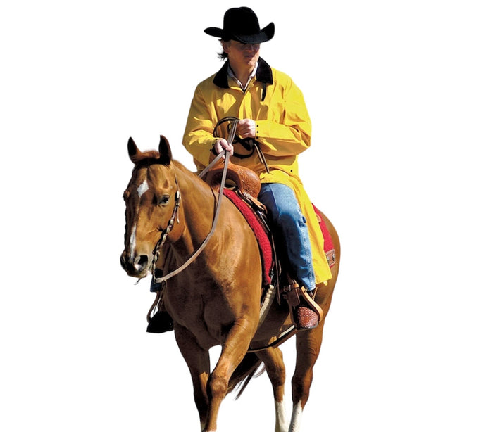 Double S Adult Yellow Saddle Slicker