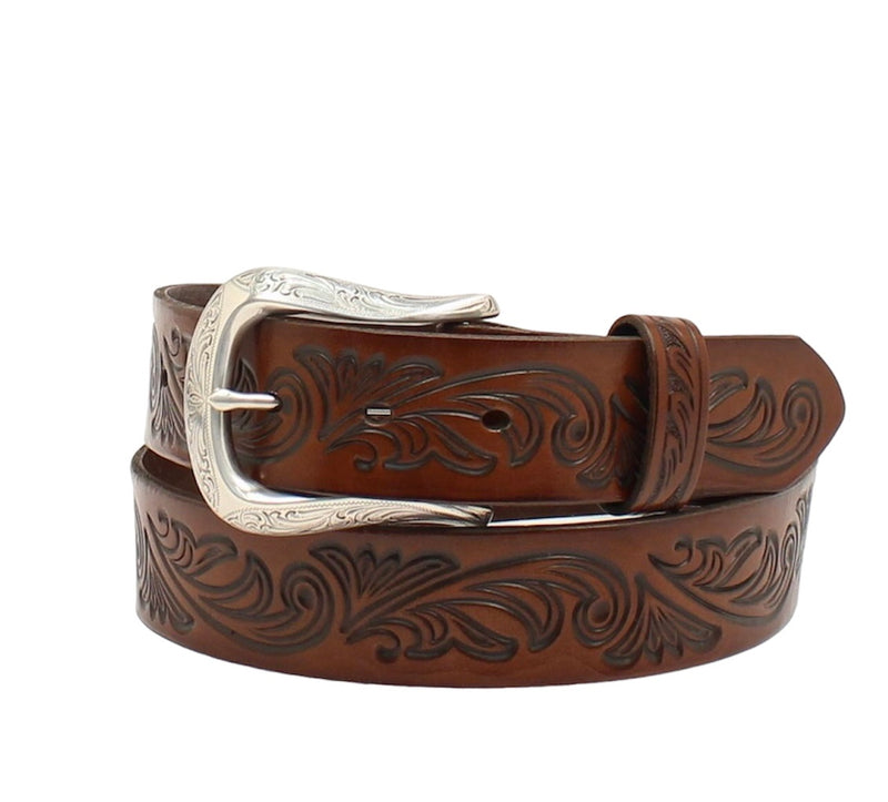 Ladies Ariat Leather Tooled Belt