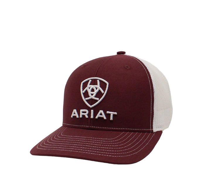 Men's Ariat Snapback Burgundy Cap