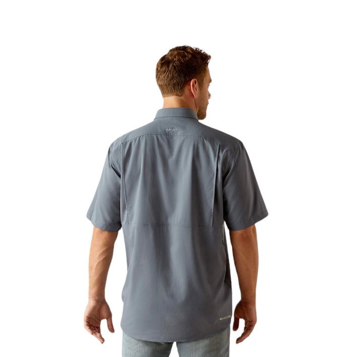 Men's Ariat Venttek Newsboy Blue Short Sleeve Shirt