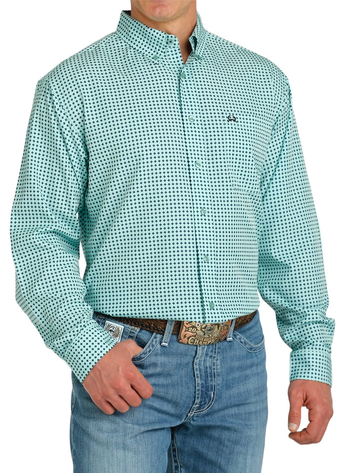 Men's Cinch Arenaflex Turquoise Western Shirt