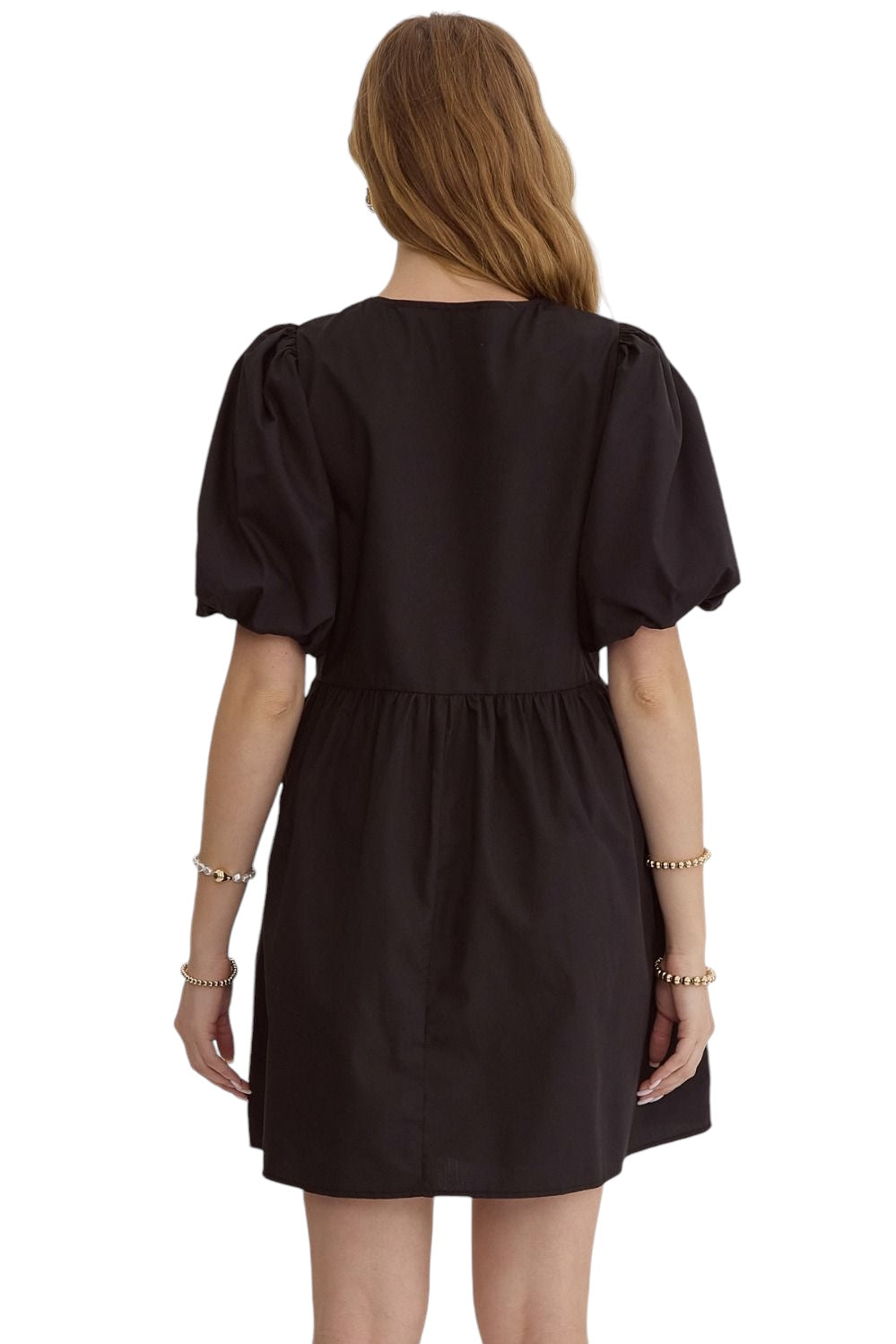 Ladies Black Bow Dress