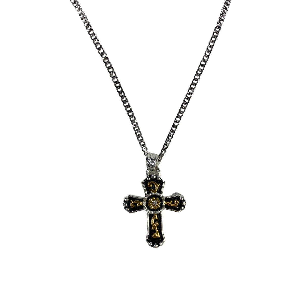 Gold Cross Pendant Necklace