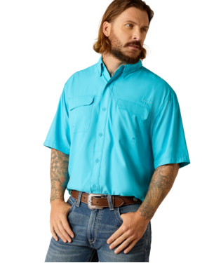 Men's Ariat Turquoise Reef Venttek Short Sleeve Shirt