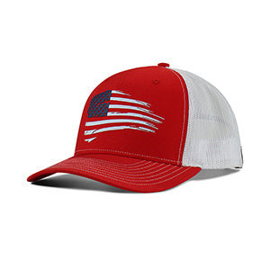 Ariat Red Distressed USA Flag Cap